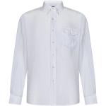 Reduzierte Weiße Casual Langärmelige Ralph Lauren Polo Ralph Lauren Button Down Kragen Herrenlangarmhemden mit Knopf aus Leinen Größe L 