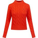 Reduzierte Orange Bestickte Ralph Lauren Polo Ralph Lauren Kaschmir-Pullover aus Wolle für Damen Größe L 