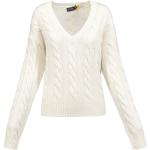 Beige Ralph Lauren Polo Ralph Lauren V-Ausschnitt Kaschmir-Pullover aus Wolle für Damen Größe M für den für den Herbst 