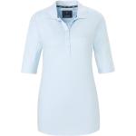 Hellblaue Halblangärmelige Joop! Damenpoloshirts & Damenpolohemden mit Vogel-Motiv aus Baumwolle maschinenwaschbar Größe XS 