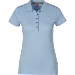 Hellblaue Halblangärmelige HUGO BOSS BOSS Damenpoloshirts & Damenpolohemden aus Baumwolle maschinenwaschbar Größe M 