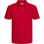 Rote Unifarbene Kurzärmelige Jack & Jones Kurzarm-Poloshirts aus Spitze für Damen 