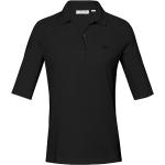 Schwarze Halblangärmelige Lacoste Damenpoloshirts & Damenpolohemden mit Vogel-Motiv aus Baumwolle maschinenwaschbar Größe L 