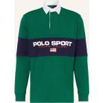 Dunkelblaue Langärmelige Ralph Lauren Polo Sport Langarm-Poloshirts aus Jersey für Herren Größe XXL 