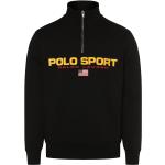 Schwarze Ralph Lauren Polo Sport Herrensweatshirts mit Reißverschluss aus Baumwolle Größe XXL 