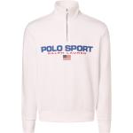 Weiße Ralph Lauren Polo Sport Herrensweatshirts mit Reißverschluss aus Baumwolle Größe XXL 