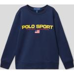 Marineblaue Langärmelige Ralph Lauren Polo Sport Kindersweatshirts aus Baumwolle für Jungen 