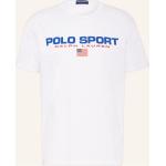 Weiße Ralph Lauren Polo Sport T-Shirts aus Baumwolle für Herren Größe XXL 