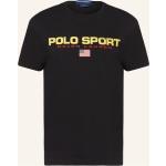 Schwarze Ralph Lauren Polo Sport T-Shirts aus Baumwolle für Herren Übergrößen 