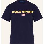 Dunkelblaue Ralph Lauren Polo Sport T-Shirts aus Baumwolle für Damen Größe XS 