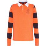 Orange Langärmelige Longsleeves für Kinder & Kinderlangarmshirts aus Jersey für Jungen Größe 134 