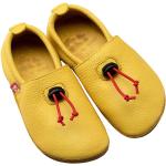Gelbe Pololo Nachhaltige Barfußschuhe in Breitweite aus Leder für Kinder Größe 33 