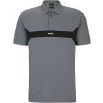 Graue Color Blocking HUGO BOSS BOSS Herrenpoloshirts & Herrenpolohemden aus Baumwolle Größe 3 XL 