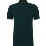 Dunkelgrüne Bestickte HUGO BOSS BOSS Bio Herrenpoloshirts & Herrenpolohemden aus Baumwolle Größe 3 XL 