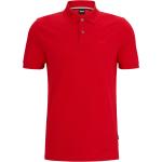 Rote Bestickte HUGO BOSS BOSS Bio Herrenpoloshirts & Herrenpolohemden aus Baumwolle Größe XS 