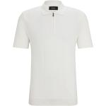 Weiße Elegante HUGO BOSS BOSS Herrenpoloshirts & Herrenpolohemden mit Reißverschluss aus Baumwollmischung Größe XXL 