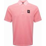 Reduzierte Rosa BLAUER Herrenpoloshirts & Herrenpolohemden mit Knopf Größe M für den für den Sommer 