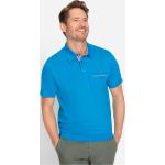Blaue Bestickte Kurzärmelige Kurzarm-Poloshirts aus Baumwolle für Herren Größe XXL für den für den Sommer 