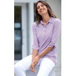 Lavendelfarbene 3/4-ärmelige bader Damenpoloshirts & Damenpolohemden aus Jersey Größe L 