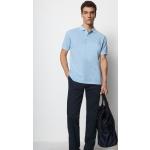 Hellblaue Kurzärmelige Marc O'Polo Nachhaltige Kurzarm-Poloshirts mit Knopf aus Jersey für Herren Größe XXL 