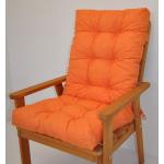 Polster für Gartenstuhl , Hochlehner Auflage Sylva , Hochlehner Auflage , Gr. 115 x 50 cm , Colore Arancione (orange)