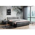 Reduzierte Graue Moderne GrainGold Betten mit Bettkasten aus Stoff 200x200 