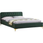 Grüne Gesteppte Barocke CARO-Möbel Polsterbetten lackiert 140x200 