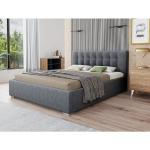 Reduzierte Dunkelgraue Betten mit Bettkasten aus Holz 160x200 