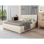 Reduzierte Beige Betten mit Bettkasten aus Holz 160x200 mit Härtegrad 4 