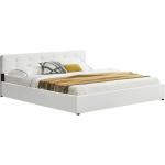 Weiße Gesteppte Juskys Polsterbetten mit Bettkasten aus Holz mit Stauraum 180x200 