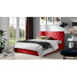 Rote Polsterbetten mit Bettkasten aus Stoff 120x200 