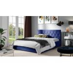 Blaue Fun-Möbel Polsterbetten mit Bettkasten aus Stoff 200x200 