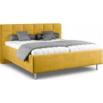 Silberne Moderne Rechteckige Betten mit Matratze aus Samt 140x200 