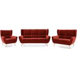 Rote Loftscape Couchgarnituren & Polstergarnituren aus Textil Breite 100-150cm, Höhe 100-150cm, Tiefe 0-50cm 2 Personen 
