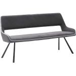 Anthrazitfarbene Moderne Topdesign Rechteckige Sitzbänke mit Lehne aus Metall mit Rückenlehne Breite 150-200cm, Höhe 50-100cm, Tiefe 50-100cm 