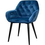 Blaue Höffner Esszimmerstühle ohne Armlehne mit Armlehne Breite 50-100cm, Höhe 50-100cm 