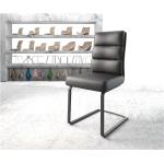 Schwarze DeLife Pela-Flex Freischwinger Stühle aus Leder 