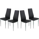 Schwarze Höffner Esszimmerstühle ohne Armlehne mit Armlehne Breite 0-50cm, Höhe 50-100cm 4-teilig 