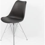 Schwarze Moderne Homexperts Esszimmerstühle & Küchenstühle aus Kunstleder gepolstert Breite 50-100cm, Höhe 0-50cm 
