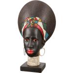 Dunkelbraune 34 cm Afrikanische Skulpturen aus Kunstharz 