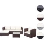 Braune Moderne Mendler Brescia Lounge Gartenmöbel & Loungemöbel Outdoor aus Polyrattan Breite 50-100cm, Höhe 50-100cm, Tiefe 50-100cm 