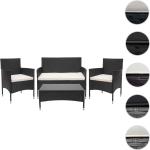Schwarze Moderne Mendler Lounge Gartenmöbel & Loungemöbel Outdoor aus Polyrattan mit Armlehne Breite 100-150cm, Höhe 50-100cm, Tiefe 50-100cm 