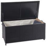 Schwarze Mendler Auflagenboxen & Gartenboxen 101l - 200l aus Polyrattan mit Deckel 
