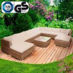 Braune Brast Lounge Gartenmöbel & Loungemöbel Outdoor aus Polyrattan rostfrei Breite 0-50cm 8 Personen 
