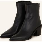 Reduzierte Schwarze POMME D´OR Spitze Ankle Boots & Klassische Stiefeletten mit Reißverschluss aus Glattleder für Damen Größe 38 