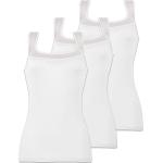 Weiße Pompadour Damenträgerhemden & Damenachselhemden Übergrößen 3-teilig 