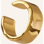 Goldene Pompidou Runde Ear Cuffs & Ohrklemmen glänzend für Damen 