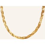 Goldene Pompidou Schlangenketten glänzend für Damen 