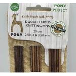 PONY PERFECT Nadelspiele 20cm Nadel-Sets 2,5-3,0-3,5 mm und 4,0-4,5-5,0 mm