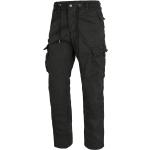 Schwarze Vintage Jogger-Jeans mit Knopf aus Baumwolle für Herren 